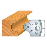 CMT 690.056 PROFILE KNIVES FOR INSERT SHAPER SYSTEM SP 1-37/64”x5/32”  (40x4mm)